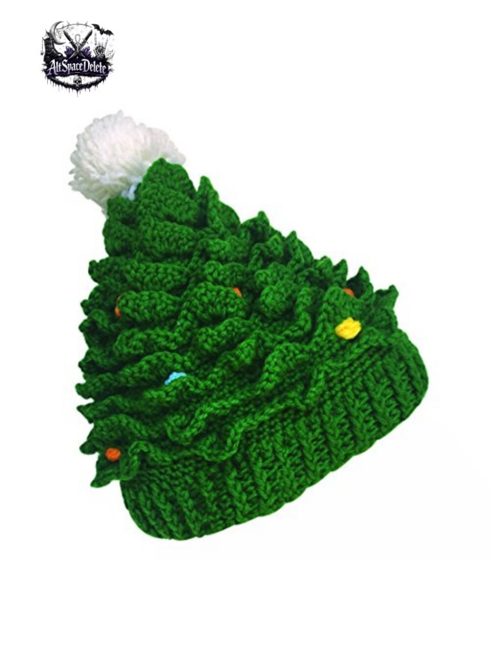 Handmade Knitted Crochet Santa Beanie with Beard Winter Hat